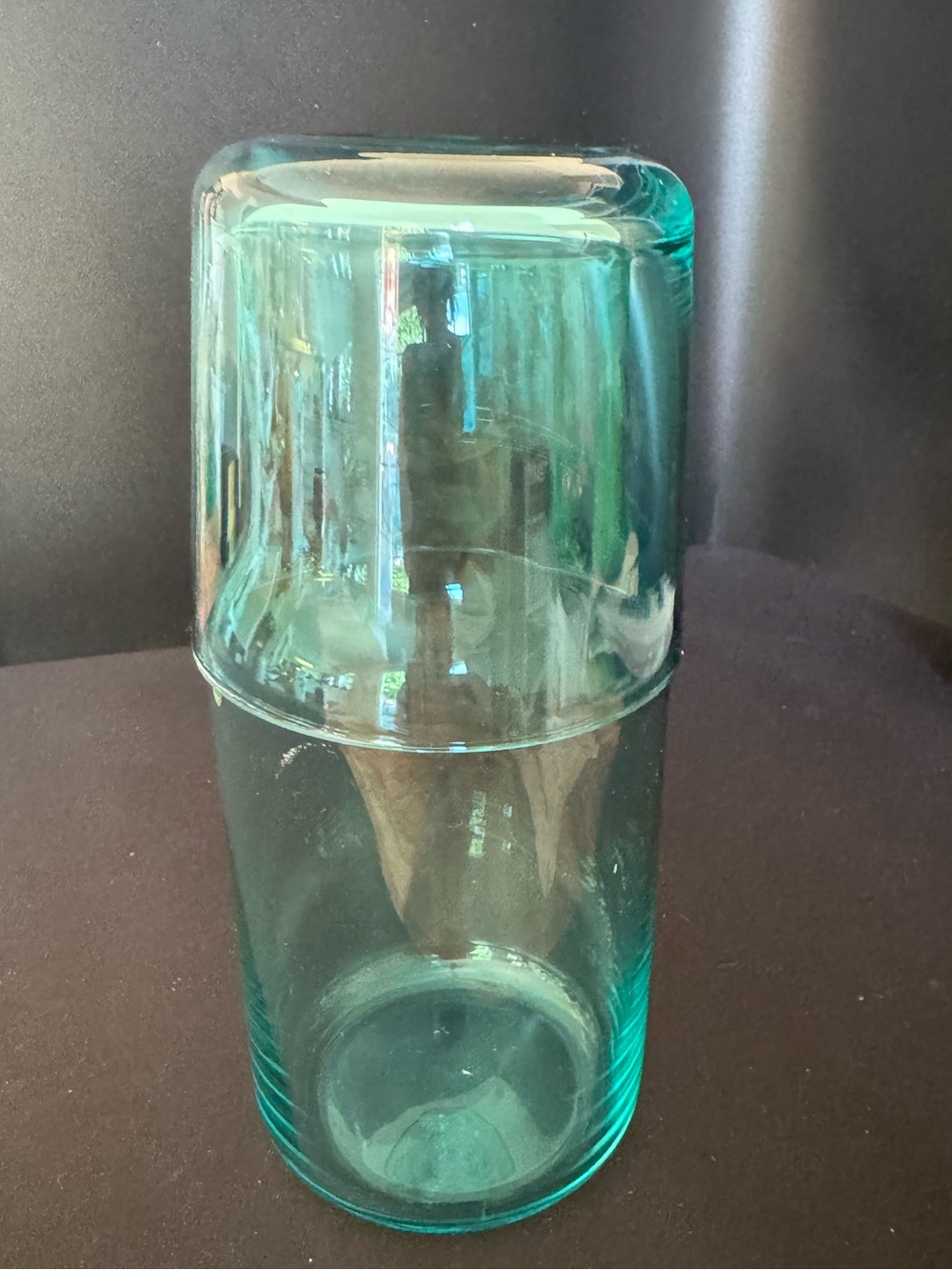 Tumble Up Turquoise Glass Tumbler — Decorative Drinking Glass